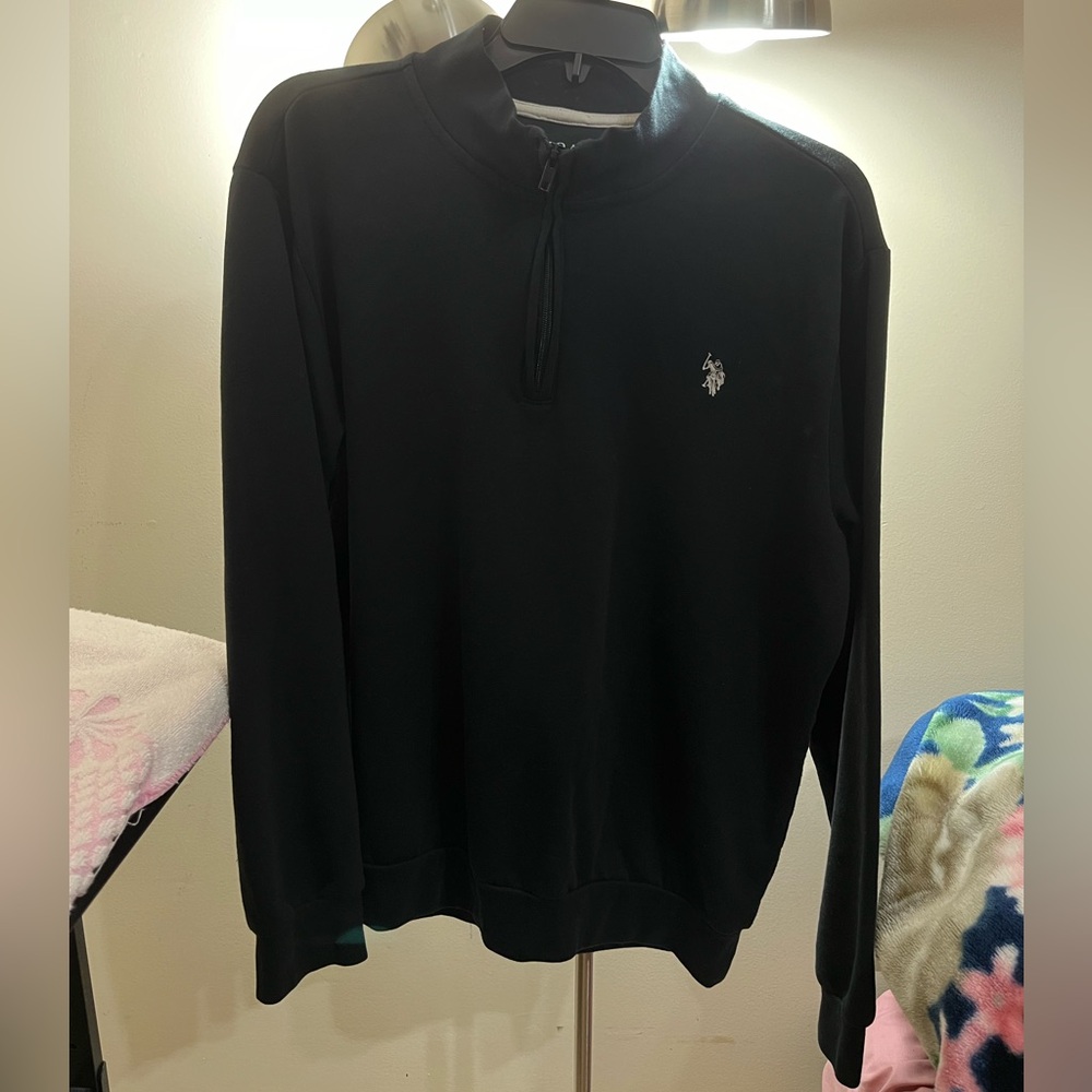 Polo Quarter Zip Black